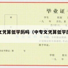 中专文凭算低学历吗（中专文凭算低学历吗女生）