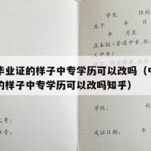 中专毕业证的样子中专学历可以改吗（中专毕业证的样子中专学历可以改吗知乎）