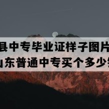 成武县中专毕业证样子图片(1998年山东普通中专买个多少钱）