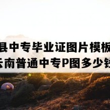 镇沅县中专毕业证图片模板(2017年云南普通中专P图多少钱）