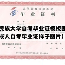 西藏民族大学自考毕业证模板图片（西藏成人自考毕业证样子图片）