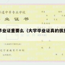 大学毕业证重要么（大学毕业证真的很重要吗）