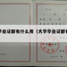 大学毕业证都有什么用（大学毕业证都有什么用途）