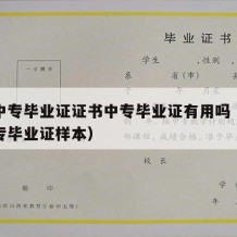 湖北中专毕业证证书中专毕业证有用吗（湖北省中专毕业证样本）