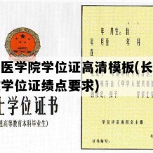 长治医学院学位证高清模板(长治医学院学位证绩点要求)