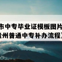 兴仁市中专毕业证模板图片(2008年贵州普通中专补办流程）