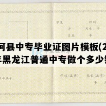 通河县中专毕业证图片模板(2009年黑龙江普通中专做个多少钱）