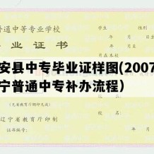 台安县中专毕业证样图(2007年辽宁普通中专补办流程）