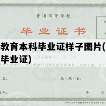 成人教育本科毕业证样子图片(成人教育毕业证)