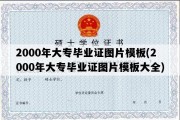 2000年大专毕业证图片模板(2000年大专毕业证图片模板大全)