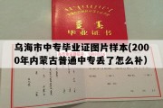 乌海市中专毕业证图片样本(2000年内蒙古普通中专丢了怎么补）