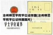 沧州师范学院学位证样图(沧州师范学院学位证样图图片)