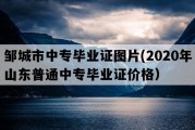 邹城市中专毕业证图片(2020年山东普通中专毕业证价格）