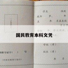 国民教育本科文凭