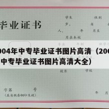 2004年中专毕业证书图片高清（2004年中专毕业证书图片高清大全）