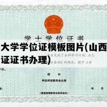 山西大学学位证模板图片(山西大学学位证证书办理)