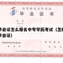 中专毕业证怎么报名中专学历考试（怎样考取中专毕业证）