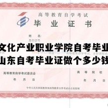 山东文化产业职业学院自考毕业证模板（山东自考毕业证做个多少钱）