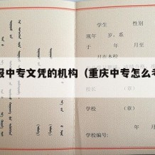 重庆报中专文凭的机构（重庆中专怎么考大专）