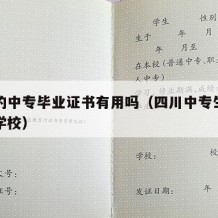 四川的中专毕业证书有用吗（四川中专生能上哪些学校）