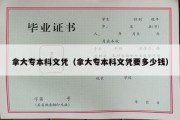 拿大专本科文凭（拿大专本科文凭要多少钱）