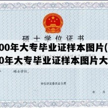 2000年大专毕业证样本图片(2000年大专毕业证样本图片大全)