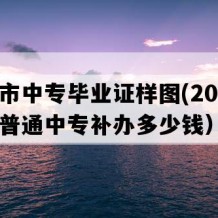 济南市中专毕业证样图(2010年山东普通中专补办多少钱）