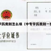 中专学历类别怎么填（中专学历类别一栏填什么）