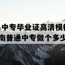 溆浦县中专毕业证高清模板(2019年湖南普通中专做个多少钱）