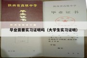 毕业需要实习证明吗（大学生实习证明）