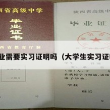 毕业需要实习证明吗（大学生实习证明）