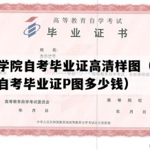 合肥学院自考毕业证高清样图（安徽成人自考毕业证P图多少钱）