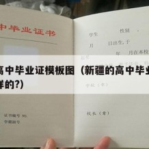 新疆高中毕业证模板图（新疆的高中毕业证是什么样的?）