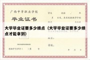 大学毕业证要多少绩点（大学毕业证要多少绩点才能拿到）