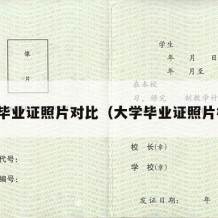 大学毕业证照片对比（大学毕业证照片样式）