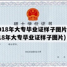 2018年大专毕业证样子图片(2018年大专毕业证样子图片)