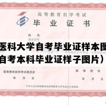 温州医科大学自考毕业证样本图片（浙江自考本科毕业证样子图片）