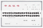 中专文凭可以考幼师证吗中专毕业证有用吗（中专文凭可以考幼师证吗中专毕业证有用吗）