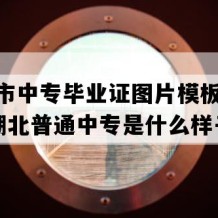 黄石市中专毕业证图片模板(2020年湖北普通中专是什么样子的）