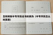 怎样辨别中专学历证书的真伪（中专学历怎么辩真假）