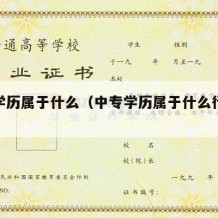 中专学历属于什么（中专学历属于什么行政级别）