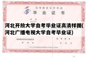 河北开放大学自考毕业证高清样图(河北广播电视大学自考毕业证)