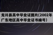 龙川县高中毕业证图片(2002年广东地区高中毕业证书编号）