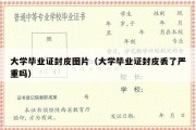 大学毕业证封皮图片（大学毕业证封皮丢了严重吗）