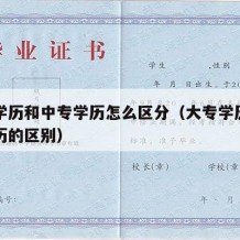 大专学历和中专学历怎么区分（大专学历与中专学历的区别）