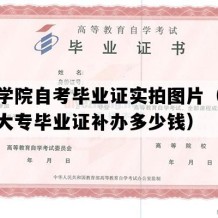 皖西学院自考毕业证实拍图片（安徽自考大专毕业证补办多少钱）