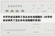 大学毕业证丢失了怎么补办流程图片（大学毕业证丢失了怎么补办流程图片高清）