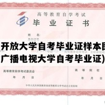 沈阳开放大学自考毕业证样本图片(沈阳广播电视大学自考毕业证)