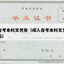 成人自考本科文凭有（成人自考本科文凭有学位证吗）