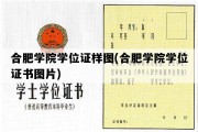 合肥学院学位证样图(合肥学院学位证书图片)